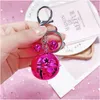 Party Favor Creative Fashion Metal Car Small Bell Cartoon Key Chain Female Accessories Pendant Mti-Color Optional Wholesale Rra54 Drop Dhmw2