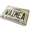 Mattor Vintage Hawaii registreringsskylt Waimea Mat Rug Carpet Anti-halk Bedrum Entré Dörr Aloha State