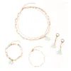 Ketting oorbellen set Daisy zonnebloem armband oorbel Boho lange drop handgemaakte hanger choker voor vrouwen meisje