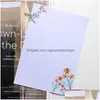 Cartes de voeux 6pcs imprimé fleur enveloppe lettre papier kawaii papeterie mariage carte de voeux invitation sac bureau fournitures scolaires DH1TC