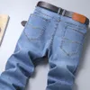 Jeans da uomo di alta qualità leggero dritto in cotone elasticizzato denim elasticizzato 2021 primavera ed estate marchio di moda giovanile Thin2863