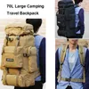 Backpack 70L Tactical Camping Bag Military Backpack Mountaineering Men Travel Outdoor Sports Molle Rucksack Hunting Shoulder Luggage Bag 230907
