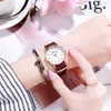 Montre à Quartz pour femmes, confortable, café, ceinture en Nylon, classique, Joker, fille, analogique, Simple, 252Q