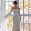 Roupas étnicas elegante branco cetim laço fishtail vestidos de casamento 2023 mulheres manga longa vestido de festa vestido de novia