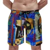 Short pour hommes lettres abstraites gymnase été imprimé arabe décontracté plage sport masculin Surf séchage rapide imprimé maillot de bain