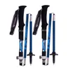 Trekking Poles 2pcs PIONEER Walking Stick Folding 5 sections 2 Carbon Fiber 3 Aluminium alloy Mountainclimbing Crutch Outdoor Hiking 230907