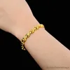 Charm-Armbänder, 24-karätiges Echtgold-Armband, Blumen-Goldarmband für Damen, Hochzeitsschmuck, Geschenk, 6 mm, R230907