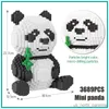 Bloki 1368pcs Panda Zabawki Zabawek Budowa Zabucia Mikro Educational Zwierzęta Diamentowe zabawki dla dzieci Prezenty R230907