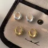 Hoopörhängen 925 Silver Needle Water Drop Shape Piercing Earring For Women Girls Wedding Party Jewets Gifts Pendientes EH499