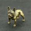 Solid Brass French Bulldog Dog Mini Statue House Decoration Animal EDC Figurines Factory Direct s DZ931918