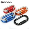 تسلق الحبال Xinda نوع القفل القفل الإبزيم التلقائي السلامة الرئيسية carabiner متعدد الألوان 5500 رطل عبور الخطاف الصخور معدات ماونتينير 230906