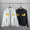 #3 Cardigan zipper Trench Coats Designer Men's Women's Sunscreen windbreaker Triangle Icon Black and white Side chest zipper 0009