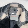 23fw designer inverno pele trench coat mulher misturas de lã letras clássicas casaco casual solto outerwear lã windbreak casacos alta qualidade