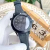 손목 시계 고급 대기 패션 남성 스포츠 자동 기계식 시계 42mm 웨이브 다이얼 검은 색으로 빛나는 OMG 스타일.