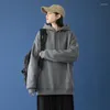 Männer Hoodies 2023 Frühling Und Herbst Einfarbig Casual Vielseitig Mit Kapuze Pullover Hong Kong Stil Plus Große Lose Fett pullover