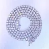 Prezzo all'ingrosso Collana di gioielleria raffinata Hip Hop 3mm 4mm 5mm Collana in argento sterling 925 D-vvs con diamanti Moissanite Collana con catena da tennis Jjetn