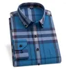 Camisas casuais masculinas Oxford listrado camisa de manga comprida moda coreana magro estilo inglaterra roupas xadrez venda de fábrica chinesa