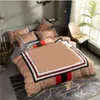 Top fashion king size designer bedding set covers 4 pcs letter printed cotton soft comforter duvet cover luxury queen bed sheet w259S