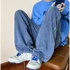 Jeans pour hommes Style Punk de rue marque à la mode pantalon en Denim à jambes larges ample mode coréenne mâle Harajuku couleur unie pantalon décontracté