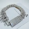 Shenzhen Jewelry Factory Iced Out VVS Diamond Silver Miami Moissanite Jewelry Hip Hop Cuban Link Smycken Halsband HVPQS