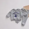 Kleidungssets geborenes Baby Kleidungssets Jungen Cartoon Langarm Sweatshirt Tops Kleinkind Kinder Mädchen Harem Hosenanzug Kinder Kleidung Set 230906