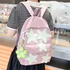 Backpacks DIHOPE Japanese Cute Girl Small Crowd Selfmade Pentagram Backpack ins Versatile College Student Schoolbag High School Backpack 230906