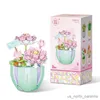 Blocs 388 pièces blocs de construction Bouquet modèle jouet décoration de la maison plante en pot Rose fleur assemblage blocs de briques fille jouets enfant cadeaux R230907