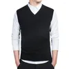 Erkek Sweaters 2023 Marka Yelek Kazak Pamuklu Erkek V Yağlı Kolsuz Külot Toplar
