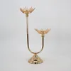 Portacandele Pilastro in metallo a 2 bracci Candeliere in argento/oro/bronzo/nero Decorazione di nozze Supporto Mariage Decorazioni per la casa Candelabri