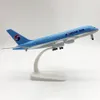 Vliegtuigen Modle Schaal 1/350 Lengte 20 cm Korean Air A380 Metalen Diecast Vliegtuig Vliegtuig Model Vliegtuig Speelgoed Cadeau Voor Jongens Kinderen kind Collectie 230906