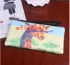Plånböcker av DHL eller EMS 50st kvinnor graffiti plånbok arrangör lång lädertryck vintage handväska för flickor telefonpåse blixtlås mynt