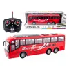 ElectricRC Car 130 RC Bus Electric Remote Control Car with Light Tour Bus School City Model 27MHz Radiokontrollerade maskinleksaker för pojkar barn 230906