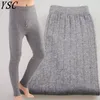 Herenbroek YSC-stijl Heren gebreide kasjmierwolmix Dubbellaagse verdikking Hoge elastische warmte-legging 230906