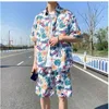 Men's Tracksuits Beach Wear Clothes Men Hawaiian Shirt Set Summer Sea Side Vocation Clothing Loose Fit Quick Dry 2 Piece Outfits