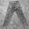 Мужские джинсы Серые рваные джинсы для мужчин и женщин Y2k Street Wear Джинсы в стиле панк-хип-хоп Одежда больших размеров Брюки для мытья полов 230907