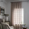 Cortina americana de algodão linho xadrez, cortinas para sala de estar, semi blackout, quarto, armário, fazenda, borla, valança decorativa