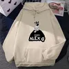 Herenhoodies Alexx G Creatieve Cartoon Grafische Hoodie Mannen/vrouwen Grappig Patroon Kleding Herfst Mode Casual Sweatshirts Fleece