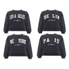 23SS AB Women Fashion Classic Cotton Sweatshirt ANINES New Letter Berlin Sweatshirt Print Washing Water Fried Snowflake Used Pullo295i