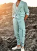 Herenkostuums Blazers Herenpakken met één knop Blazer Prom Diner Formeel Feest 2 PiecesJacketPant Slim Fit Bruiloftsjas traje de novio 230907