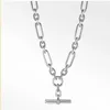 designer necklace jewelry chains for men women cable link iced out chain High quality stainless steel silvered Jewelry accessories