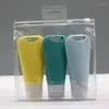 Storage Bottles 1PC Silicone Travel Bottle Lotion Essence Shampoo Shower Gel Squeeze Refillable Portable Container Dispensing Kit