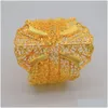 Conjuntos de jóias Dubai Gold Color Pulseira para Mulheres Africano Bangle Anel Etíope Nupcial Presentes de Noivado Partido Drop Delivery DHM9A