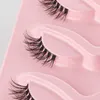 Halve wimpers 3D Cat Eye Lashes Natuurlijke uitstraling Pluizige hoekwimpers 10 paar Piekerige Half Valse Wimpers Faux Nertsen Make-up