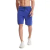 Herren-Shorts für Herren, Workout, Fitness, knielang, atmungsaktiv, Jogger, Training, Fitnessstudio, Bodybuilding, Schwarz, Freizeit, Laufen