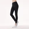 Aktiva byxor Kvinnor med logotyp Hög midja Yoga Leggings Soft Brushed Fabric Gym Running Nylon Breattable Elastic Casual Sports