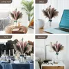 Flores decorativas phragmites pampas grama natural seca com buquê fofo acessórios de decoração de casamento arranjo boho