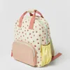 Backpacks cotton canvas dopamine strawberry print color matching cute children backpack 230906