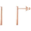 PAVOI 14K vergulde sterling zilveren post-sierlijke mini-bar-oorknopjes | Gouden oorbellen voor vrouwen