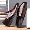 Klänningskor Fashion Business Dress Men Shoes Formal Slip On Dress Shoes Mens Oxfords Footwear High Quality Leather Shoes For Men Loafers 230907