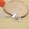 Pendant Necklaces LPHZQH Fashion Boho Chic Cute Dog Standing Rough Collie Necklace Women Choker Collars Jewelry Christmas Gift